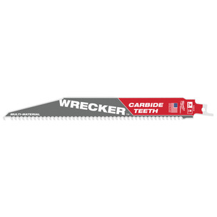 Milwaukee 48475242 Multi Material Heavy Duty Wrecker Carbide Teeth Demolition Blade 230mm x 6TPI