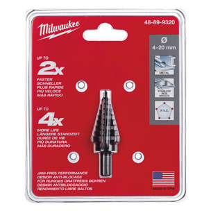 Milwaukee 48899320 Step Drill Bit (4mm - 20mm)