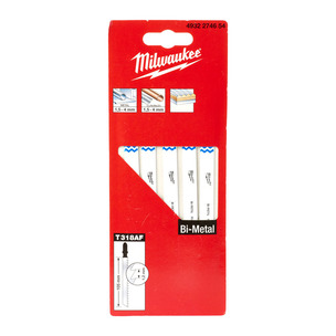 Milwaukee 4932274654 T318AF Universal Jigsaw Blades - Pack of 5