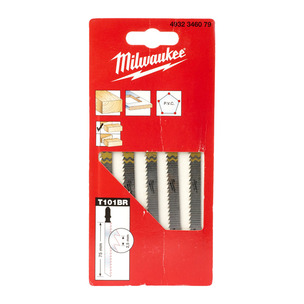 Milwaukee 4932346079 T101BR Jigsaw Blades - Pack of 5 - For Kitchen Worktops