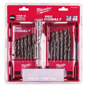 Milwaukee 4932352471 25pc HSS Ground Cobalt Metal Drill Bits