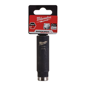 Milwaukee 1/2" Shockwave Impact Duty Impact Sockets - Deep (Select Size)