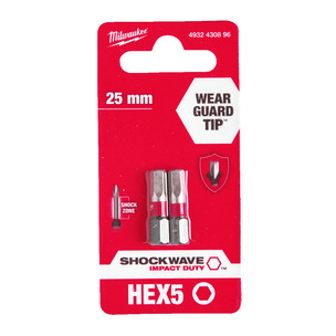 Milwaukee Shockwave Impact Duty Hex Screwdriver Bits (Select Size)