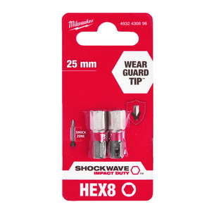 Milwaukee Shockwave Impact Duty Hex Screwdriver Bits (Select Size)