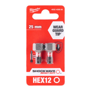Milwaukee Shockwave Impact Duty Hex Screwdriver Bits (Select Size)