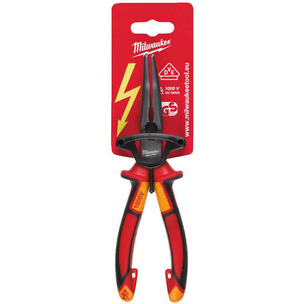 Milwaukee 205mm VDE Long 45 degree Round Nose Pliers