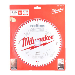 Milwaukee Circular Saw Blades for Mitre Saws  - 216X30X2.4X60ATB NEG WOOD