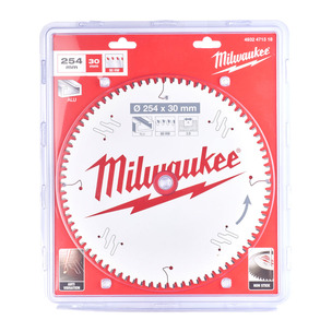 Milwaukee Circular Saw Blades for Mitre Saws  - 254X30X3.0X80TF NEG ALU