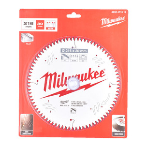 Milwaukee Circular Saw Blades for Mitre Saws  - 216X30X2.4X80TF NEG ALU