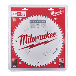 Milwaukee Circular Saw Blades for Mitre Saws  - 305X30X3.0X60 ATB NEG WOOD