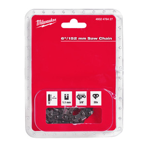 Milwaukee 4932478427 6" / 152mm Chain for M12FHS Pruning Saw