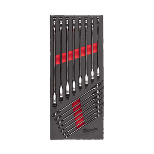 Milwaukee 4932479828 Maxbite Ratcheting Combination Spanner Set Foam Insert