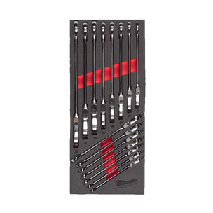 Milwaukee 4932479829 Maxbite Flex Head Ratcheting Spanner Set Foam Insert