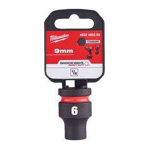 Milwaukee Shockwave 1/2" Impact Duty Impact Sockets - Standard - Select Size 