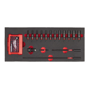 Milwaukee 4932493386 1/4" Shockwave Impact Deep Socket Set Foam Insert