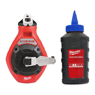 Milwaukee 4932493814 Fine Line Chalk Reel & Blue Chalk Refill