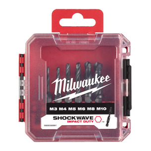 Milwaukee 4932498267 6pc 1/4" HSS-G Combi Drill Tap Set 