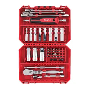 Milwaukee 4932498382 42pc 1/4" Drive Ratchet, Spanner & Deep Socket Premium Set