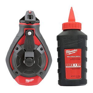 Milwaukee 4932498391 Bold Line Chalk Reel & Red Chalk Refill