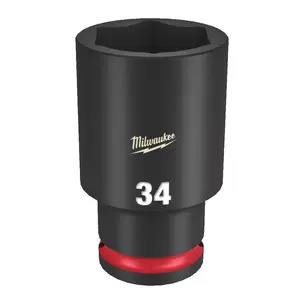 Milwaukee 1/2" Shockwave Impact Duty Impact Socket - 34mm DEEP
