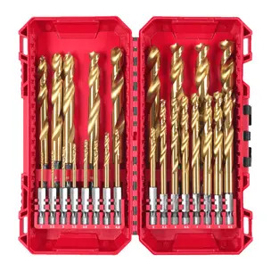 Milwaukee 4932500420 Red Hex Shockwave HSS-TIN Metal Drill Bit Set - 25 Pieces