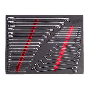 Milwaukee 4932500758 Mixed Spanner Set Foam Insert 36 Piece
