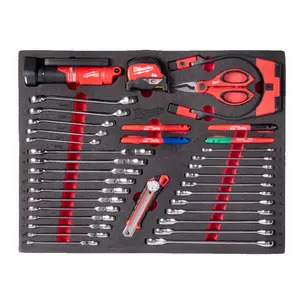 Milwaukee 4932500759 Spanner, Lights, Cutting & Measuring Set Foam Insert 36 Piece