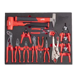 Milwaukee 4932500760 Pliers & Hammer Set Foam Insert 14 Pieces