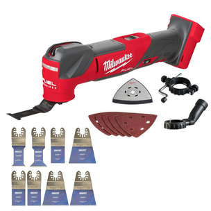 Milwaukee M18FMT-0 Fuel 18v Multi-tool Naked & Smart 8 Piece Assorted Blade Set