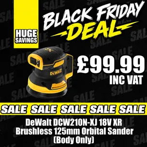 DeWalt DCW210N-XJ 18V XR Brushless 125mm Orbital Sander (Body Only)
