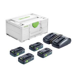 Festool 577105 Energy Set SYS 18v 4x4,0 Batteries TCL 6 Duo Charger In Systainer