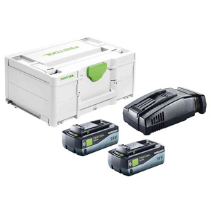 Festool 577329 Energy Set SYS 18v 2x8,0/SCA16 - 8ah Batteries and Charger in Systainer