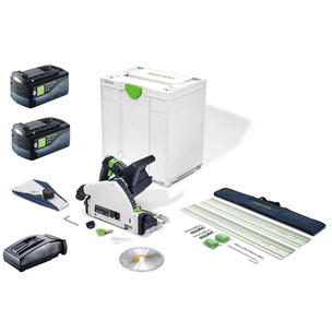 Festool 577589 18v Plunge-Cut Saw TSC 55 KEB-Basic Kit In Systainer with Batts,Charger and Rail Kit 