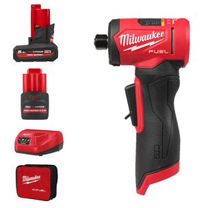 Milwaukee M12FDGA2-522B 12v Fuel Angled Die Grinder with Variable Speed Kit - High Output Batteries