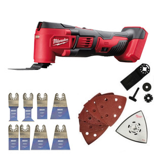 Milwaukee M18BMT-0 18V Multi-Tool (Body Only) Plus Smart H8MAK 8 Piece Blade Set