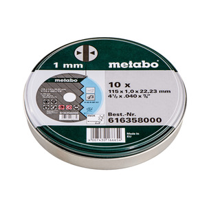 Metabo 616358000 Inox Cutting Discs - Tin of 10 - 115 x 1.0 x 22.23mm