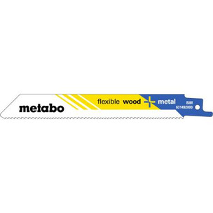 Metabo 631492000 Flexible Wood and Metal Sabre Saw Blades - Pack of 5