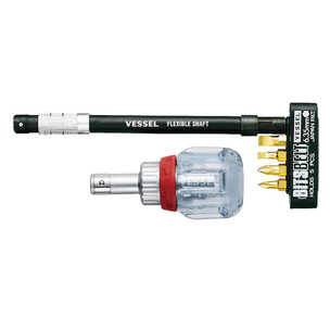 Vessel Ratchet Stubby Screwdriver with Flexible Shaft TD-6700FX-4