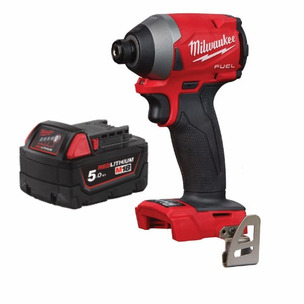 Milwaukee M18FID2-0 18V Fuel 1/4" Impact Driver (Body Only) & M18B5 5.0Ah Battery 