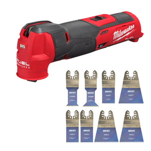 Milwaukee M12FMT-0 Fuel Brushless Multi-Tool Bare Unit & H8MAK 8 Piece Blade Set