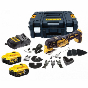DeWalt DCS355P2 18V XR Brushless Multi-Tool with Accessory Kit (2 x 5.0Ah Battery and Case)