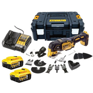 DeWalt DCS355P2 18V XR Brushless Multi-Tool with Accessory Kit (2 x 5.0Ah Battery and Case)