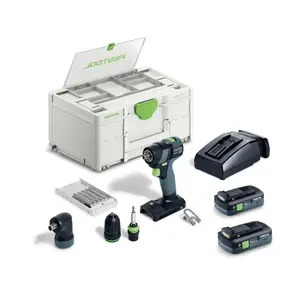 Festool 579351 TXS 18 TBX 4,0 I-Set 18V Brushless Drill Driver - 2 x 4.0ah Batteries, Charger & Case