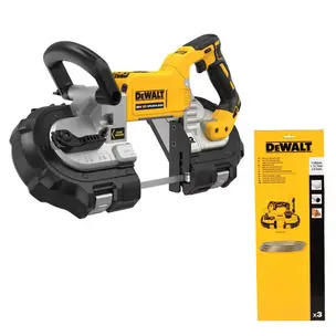 Dewalt DCS374N 18V XR Brushless Deep-Cut Band Saw Naked With DT8478 114cm 18TPI Bandsaw Blade - 3 Pack