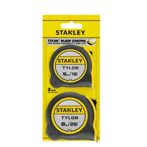 Stanley STA998985 Tylon Tape Measures - Twin Pack (5m/16ft & 8m/26ft) STHT9-98985