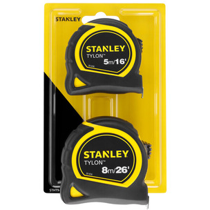 Stanley STA998985 Tylon Tape Measures - Twin Pack (5m/16ft & 8m/26ft) STHT9-98985