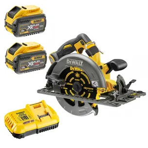 Dewalt DCS579X2 54V XR Flexvolt 190mm Circular Saw Kit - DCS579NT, Charger & 2 x 9.0ah Batteries