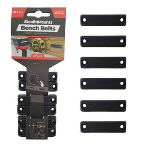StealthMounts 6 Pack Bench Belts - Black