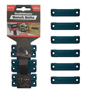 StealthMounts 6 Pack Bench Belts - Blue
