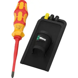 Wera 05006620001 Kraftform Kompakt 4 Piece VDE GO RA 1 Screwdriver Set in Pouch- 5 Piece